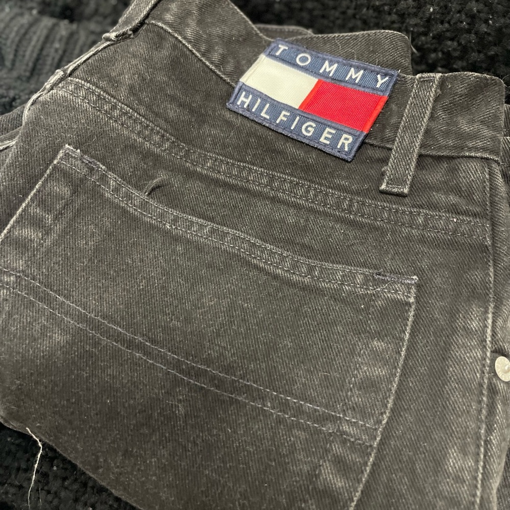 Vintage Tommy Hilfiger Black Distressed Denim Jeans
